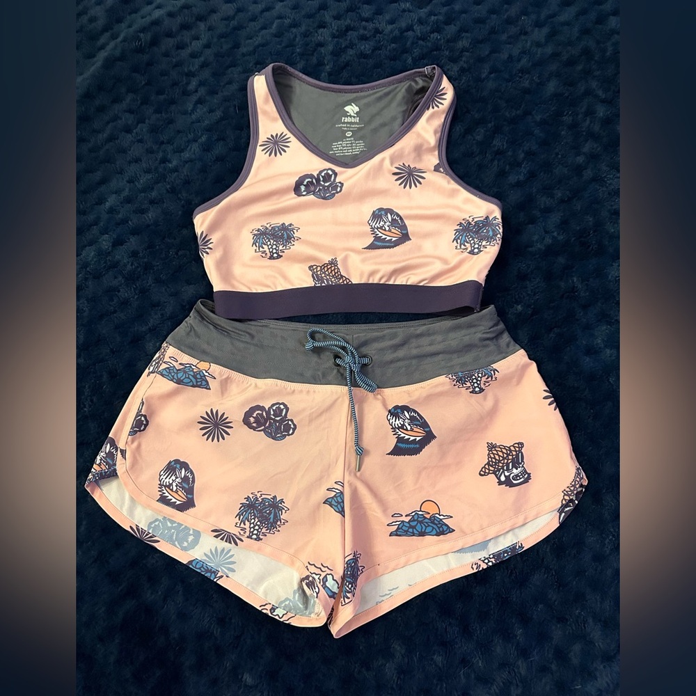Pink and Gray Athletic Set